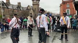 Morris dancers perform in green face paint for first time in 500 years