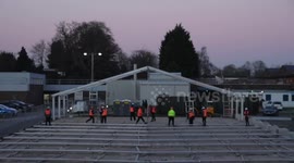 Timelapse video shows Omicron surge hospital being built in Solihull in UK
