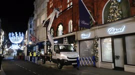 Christmas Decorations Take Down In Bond Street