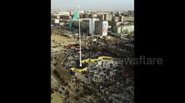 Thousands of protesters remain on streets of Kazakh city despite violent government crackdown