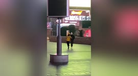 Delivery man catches alleged robber stealing customers' takeaway in China