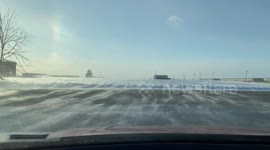 Mesmerising video shows how freezing conditions made road look like ALIEN PLANET