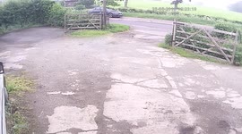 CCTV catches car sideswiping woman turning into country lane