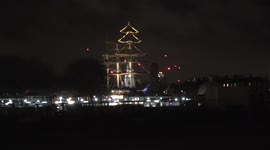 The Cutty Sark In Greenwich Has Turned Its Rigging Into A Christmas Tree