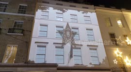 Entertaining Christmas Decoration Projection On The Dior Shop In Bond Street In London