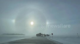 Stunning sun halos wow locals in Minnesota