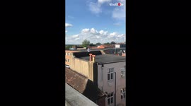 'Daredevil turns holiday season into summer vacations *INSANE ROOF JUMPING STUNT*'