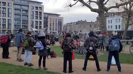XR Tree protection action at Athlone Gardens, Portobello, London