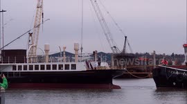 Historic paddle steamer Medway Queen returns home to Gillingham, Kent, UK following refurb