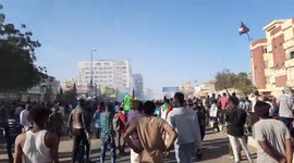 Sudanese people protest against military takeover