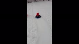NYC’s snow-blanketed park leads to children sledding