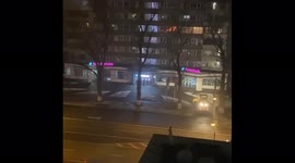 Marauders use a bulldozer to open a bank in Alma-Ata