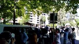 Moment Djokovic departs Melbourne's Park Hotel after winning visa appeal