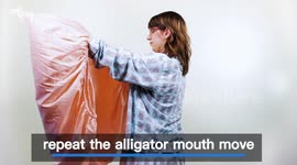The world's most difficult chore, solved: folding fitted sheet solo