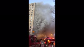 East Village high-rise building sees huge fire in NYC