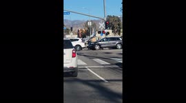 Dramatic moment train slams into crashed plane SECONDS after police remove pilot