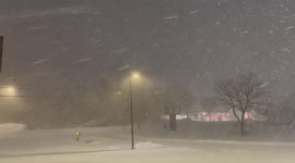 Whiteout conditions as 'lake effect' snow hits central New York