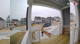 Amazon driver hurls package containing electronics onto porch of North Carolina home