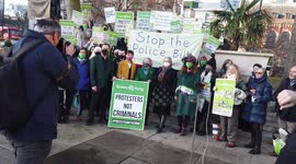 Green Party - Protest Against the Policing Bill in Parliament Square
