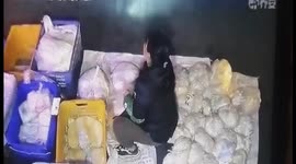 Woman narrowly avoids being hit by car as it loses control when reversing