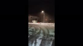 Snow storm in Gomel, Belarus