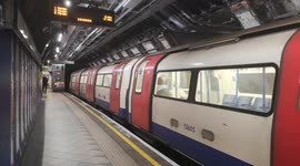 Last Northern Line train leaves Bank Station in London before shutdown