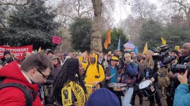 'Kill the Bill' protesters congregate at Lincoln's Inn Fields in London