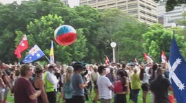 Situation After the Anti-Vax March at Hyde Park in Sydney, Australia