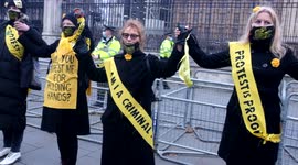 Holding hands is not criminal, kill the bill protestors , came to parliement square angered at proposed changes to protest rights in the uk