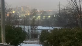Jogging during Nor'easter snowstorm, 2022