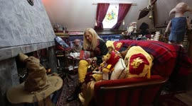 Harry Potter “addict” converts her attic into an incredible Hogwarts themed common room