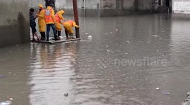 Gaza: Heavy rain floods Jabalia camp refugee camp