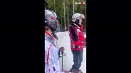 'Irish mum's first day of skiing starts with a discouraging fall '