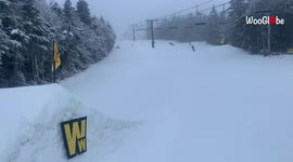'Killington man KNOCKED OUT of his SKIS following fumbled jump attempt '