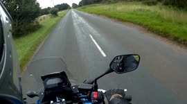 Squirrel playing chicken with me while i am doing 60mph on a motorbike