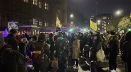 'Kill the Bill!' protestors chanted repeatedly while drumming outside the House of Lords