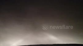 Extreme Winter Driving Conditions on Ontario Highway during Snowsquall
