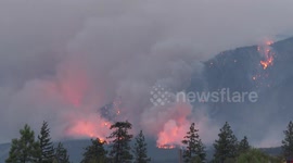 Helicopters Battling Wldfires In Lytton, Canada