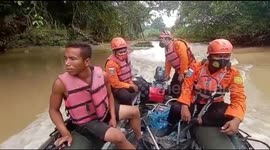Rescue teams find girl who died after being attacked by crocodile after bathing in an Indonesia river