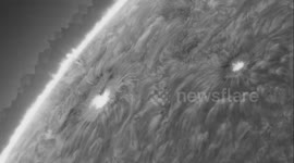 Spectacular time lapses taken with a powerful telescope show the hypnotic flames on the surface of the SUN.