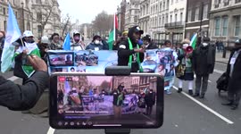 Nigerian protest against Buhari regime in Whitehall  - London