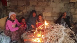 Palestinians in makeshift shelters at refugee camp suffer as winter conditions take hold
