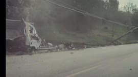 Dump truck completely flips, knocks down pole in crazy, movie-like crash near Beverly Hills, California