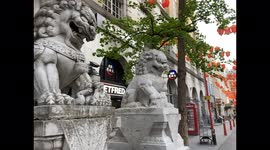 Deserted Chinatown, London during first Covid lockdown in May 2020