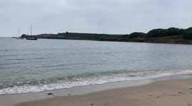 The sandbar on St Agnes, Isles of Scilly