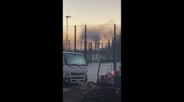 Tower of smoke above huge lorry fire on London's M25 motorway