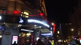 Chinese lanterns decorate Hippodrome Casino in Londons West End ahead of Chinese New Year