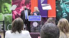 First Lady Jill Biden speaks about American Rescue Plan on 1st anniversary of husband's presidential term