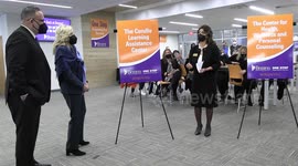 First Lady of the United States Jill Biden and United States Secretary of Education Miguel Cardona tour Bergen Community College in Paramus, NJ on January 20, 2022