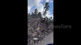 Locals begin clean-up after tsunami devastates islands across Tonga